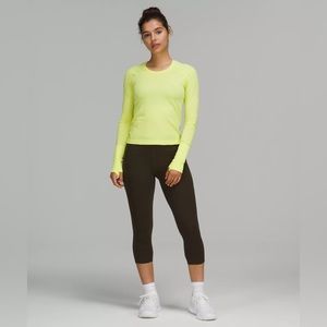 Lululemon | Swift Speed High-Rise Crop | Olive Green | Size 6